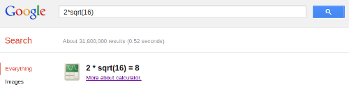 Google Search Calculator