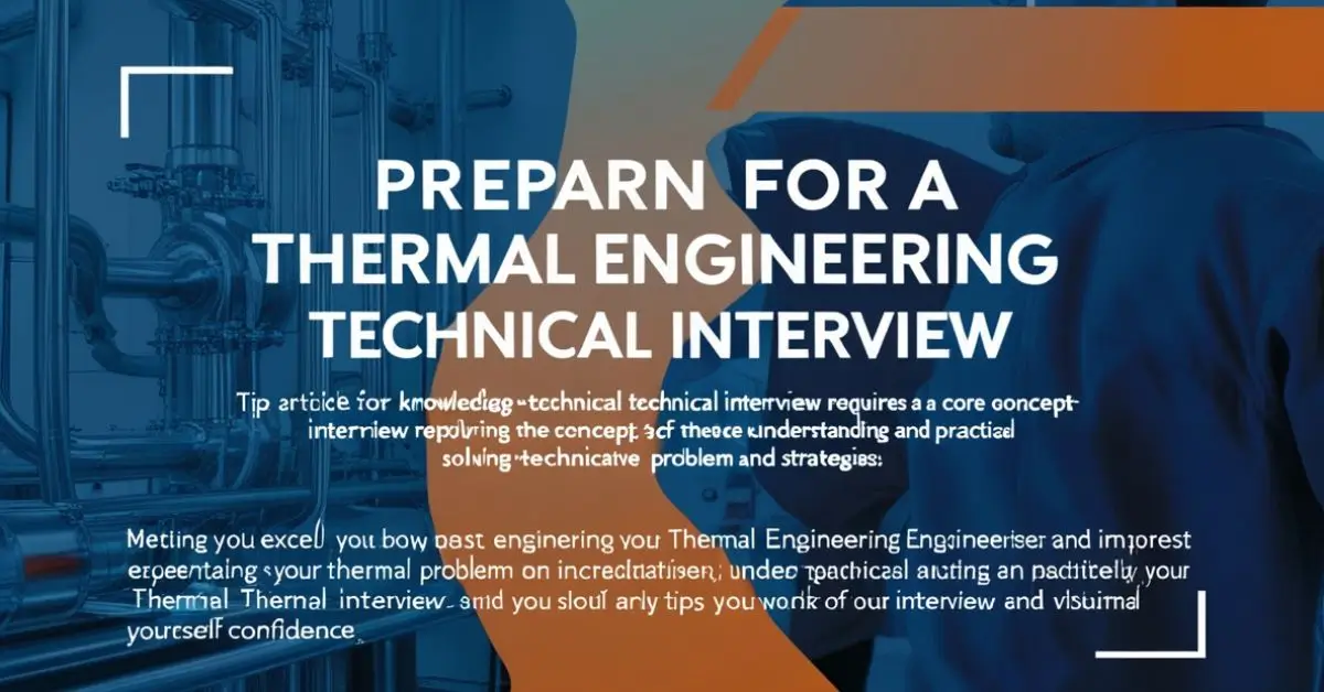 How to Study for Thermal Engineering Technical Interview