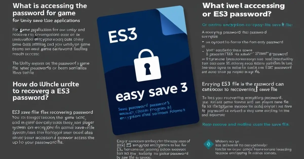 How to Find Password of an ES3 Save File